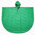 Poncho de pluie en PVC de couleur verte promotionnel / Rain Cape